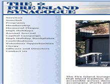 Tablet Screenshot of fireislandsynagogue.org